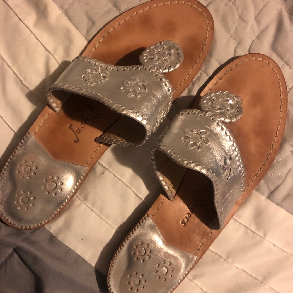 Jack Rodger Hamptons Silver Sandals